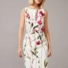 Phase Eight May Stem Rose Dress, Ivory/Multi