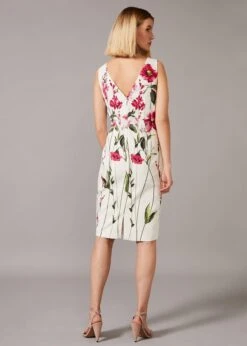 Phase Eight May Stem Rose Dress, Ivory/Multi -EleganceWear Store phase eight may stem rose dress ivory multi1 1