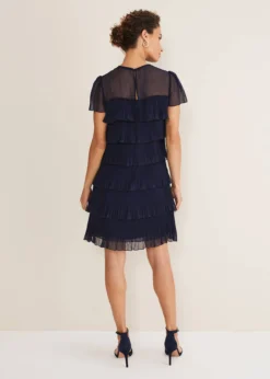 Phase Eight Mimi Pleat Short Dress, Navy -EleganceWear Store phase eight mimi pleat short dress navy1