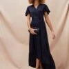 Phase Eight Nancie Elipse Hem Bridesmaid Dress, Navy Blue