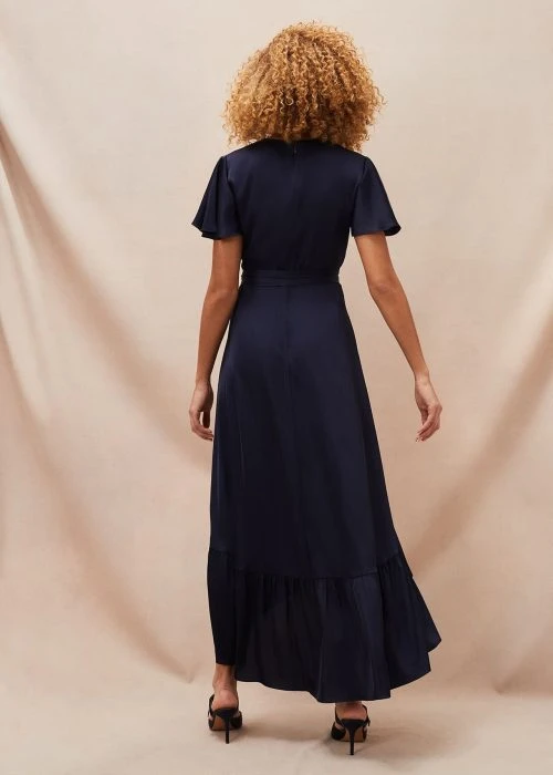 Phase Eight Nancie Elipse Hem Bridesmaid Dress, Navy Blue 2 Phase Eight Nancie Elipse Hem Bridesmaid Dress, Navy Blue - Image 2