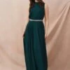 Phase Eight Nicola Maxi Dress, Dark Peacock Green