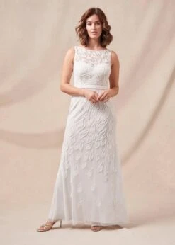 Phase Eight Ottilie Beaded Maxi Wedding Dress, Ivory