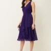 Phase Eight Breesha Belted Dress, Violet/Purple