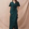 Phase Eight Philippa Frill Maxi Dress, Dark Green