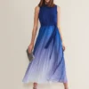 Coast Phase Eight Piper Ombre Maxi Dress, Blue/White