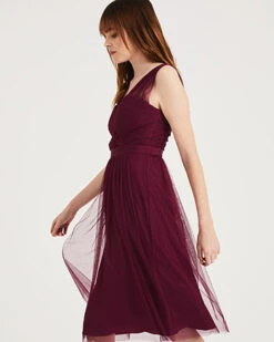 Phase Eight Romy Tulle Bridesmaid Dress, Merlot Red -EleganceWear Store phase eight romy tulle bridesmaid dress merlot2