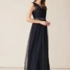 Phase Eight Romy Tulle Maxi Dress, Navy Blue