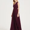 Phase Eight Tomasi Beaded Shoulder Maxi Bridesmaid Dress, Merlot/Red Berry