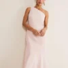 Phase Eight Valencia One Shoulder Midaxi Dress, Petal Blush Pink
