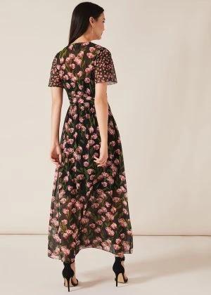 Phase Eight Valentina Print Maxi Dress, Black/Multi 3 Phase Eight Valentina Print Maxi Dress, Black/Multi - Image 3