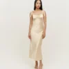 Reformation Alene Silk Maxi Dress, Ivory