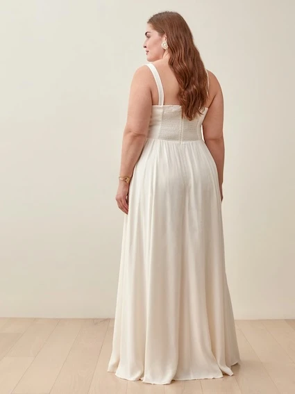 Reformation Hollyhock Bridal Dress ES, Ivory 2 Reformation Hollyhock Bridal Dress ES, Ivory - Image 2