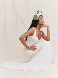 Reformation Lecce Bridal Maxi Dress, Ivory