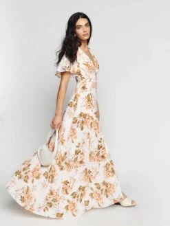Reformation Shayla Floral Maxi Dress, Bella/Ivory/Multi