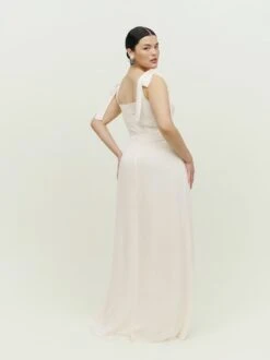 Reformation Westerly Dress Bridal Maxi Dress, Ivory -EleganceWear Store reformation westerly dress bridal maxi dress ivory1