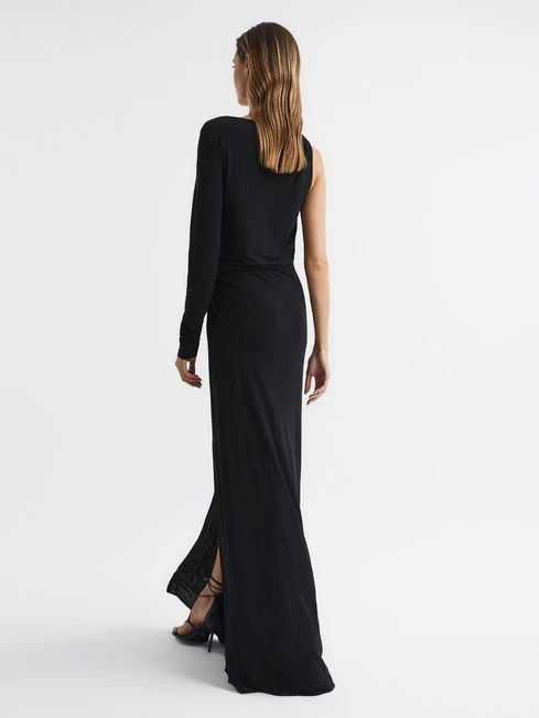Reiss Catalina Cut Out Hardware Detail Jersey Maxi Dress, Black 2 Reiss Catalina Cut Out Hardware Detail Jersey Maxi Dress, Black - Image 2