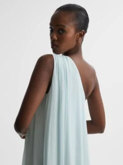 Reiss Charly One Shoulder Maxi Dress, Light Green -EleganceWear Store reiss charly one shoulder maxi dress light green3