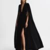 Reiss Gracie Velvet Maxi Dress, Black
