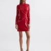 Reiss Halston Emely Sequin Mini Dress, Red