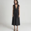 Reiss Laura Silk Blend Midi Dress, Black