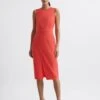 Reiss LAYLA Sleeveless Bodycon Dress, Coral