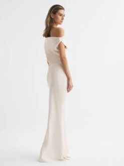 Reiss Loretta Off The Shoulder Maxi Dress, Ivory -EleganceWear Store reiss loretta off the shoulder maxi dress ivory3