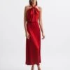 Reiss Lornie Halter Maxi Dress, Red