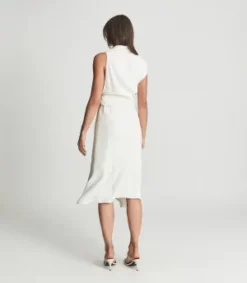 Reiss Mika Sleeveless Dress, Ivory -EleganceWear Store reiss mika sleeveless dress ivory1 e1635433771251