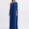 Reiss Nina Cape One Shoulder Maxi Dress, Cobalt Blue