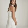 Reiss Nina Halterneck Pleated Midi Dress, White/Cream