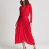 Reiss Savannah Occasion Premium Jersey Midi Dress, Red