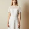 Ted Baker ALLARA Short Sleeved Lace Mini Dress, Ivory