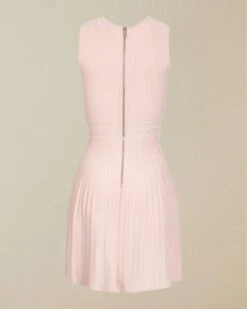 Ted Baker BALIEEY Sleeveless Knitted Skater Dress, Light Baby Pink/Blush -EleganceWear Store ted baker balieey sleeveless knitted skater dress light baby pink blush1 e1591193260335