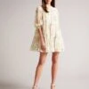 Ted Baker Bellona Tiered Trapeze Mini Dress, Multi/White