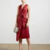 Ted Baker CHRISEY Fixed Wrap Midi Dress, Red