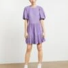 Ted Baker COTSWLD Pleated Hem Mini Dress, Lilac/Light Purple
