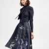 Ted Baker DOMINAA Pomegranate Full Skirt Dress, Navy/Multi