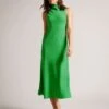 Ted Baker Eleanar Cowl Neck Sleeveless Midi Slip Dress, Green