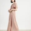 Ted Baker HEDII Short Sleeve Wrap Maxi Dress, Dusty Pink/Blush