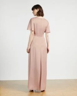 Ted Baker HEDII Short Sleeve Wrap Maxi Dress, Dusty Pink/Blush -EleganceWear Store ted baker hedii short sleeve wrap maxi dress dusty pink blush1 e1611519322554