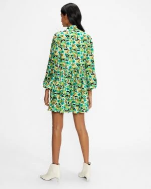 Ted Baker ILVA Full Floral Skirted Mini Dress, Green/Multi 2 Ted Baker ILVA Full Floral Skirted Mini Dress, Green/Multi - Image 2