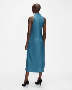 Ted Baker JOIYA Cowl Neck Sleeveless Midi Dress, Mid Blue -EleganceWear Store ted baker joiya cowl neck sleeveless midi dress mid blue1