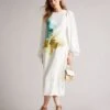 Ted Baker Jordis Button Through Midi Dress, White/Multi