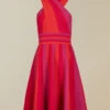 Ted Baker KILYIEE Cross Over Knitted Skater Dress, Pink
