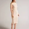 Ted Baker Klarika Bodycon Midi Dress, Pale Pink/Blush