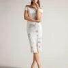 Ted Baker Lovez Bardot Bodycon Dress, Natural/Multi