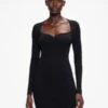 Ted Baker MMEGGI Sweetheart Neckline Knit Dress, Black