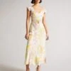 Ted Baker NECOLE Printed Tea Dress, White/Multi
