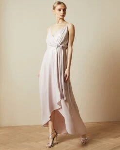 Ted Baker NUALLA Waterfall Wrap Maxi Dress, Light Pink/Blush
